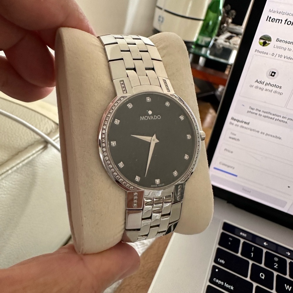 Movado Faceto White Dial And Diamond Dial